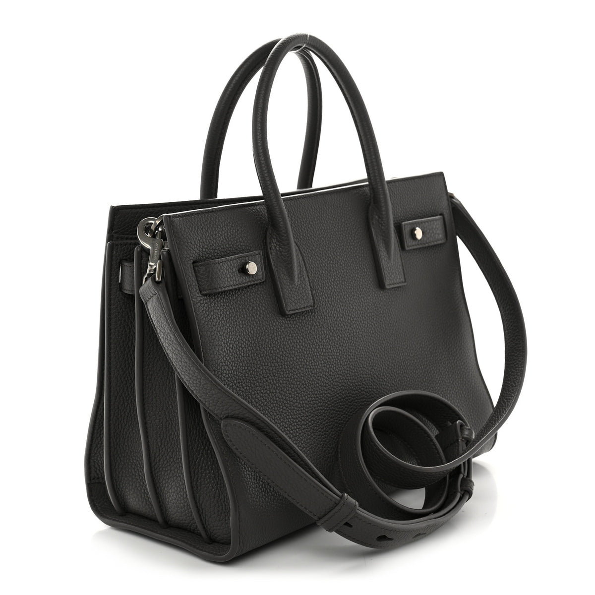Grained Calfskin Baby Supple Sac De Jour Fog