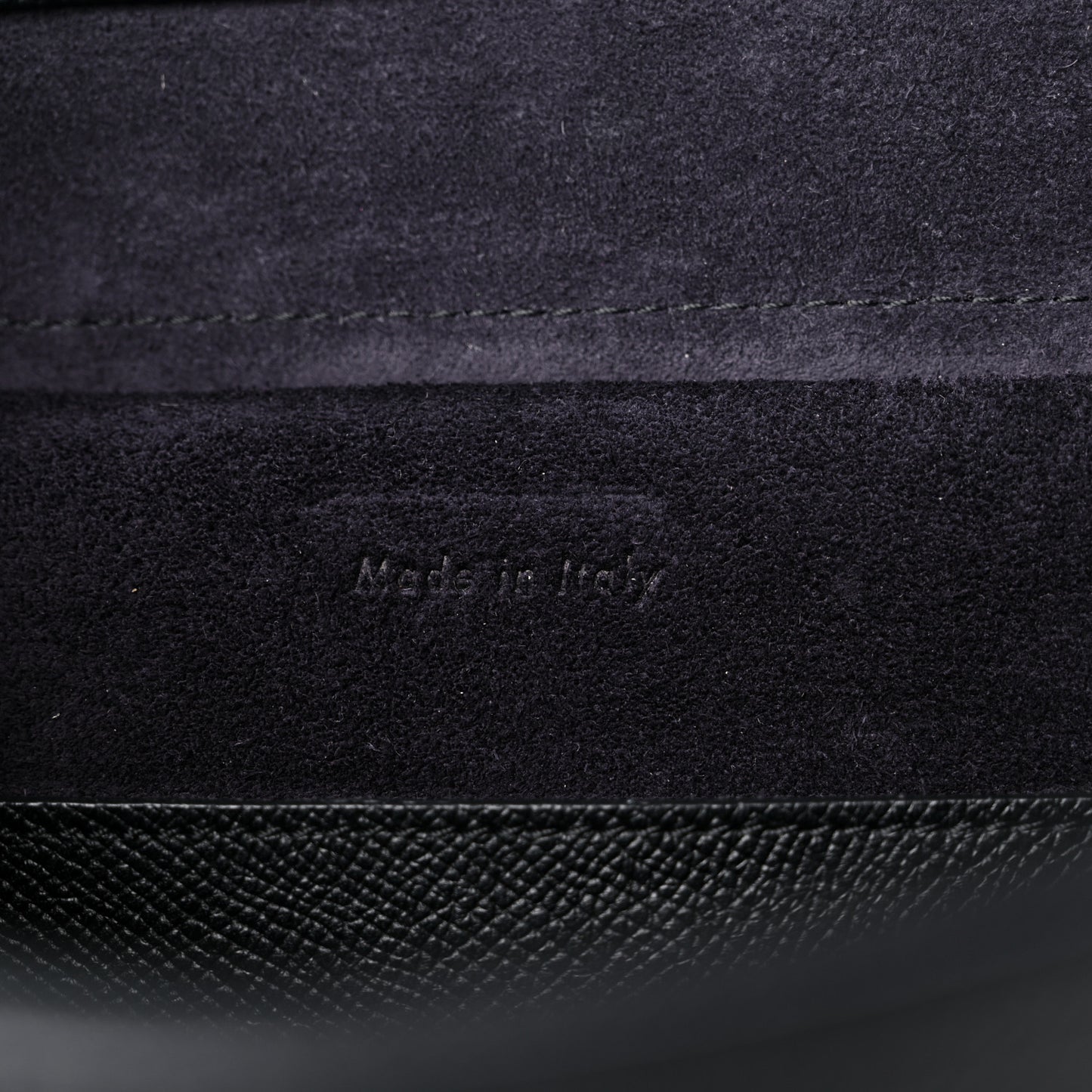 Grained Calfskin Micro Belt Bag Black