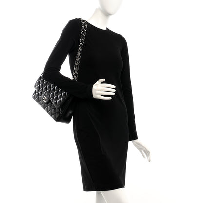 Chanel Lambskin Quilted Jumbo Double Flap Black 2 of 7