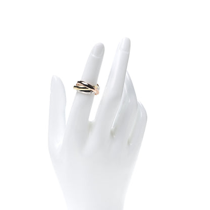 Cartier 18K Pink Yellow White Gold Diamond Trinity Ring 52 6 2 of 6