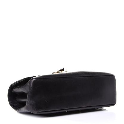 Valentino Garavani Vitello Rockstud Flip Lock Shoulder Flap Bag Black 4 of 12