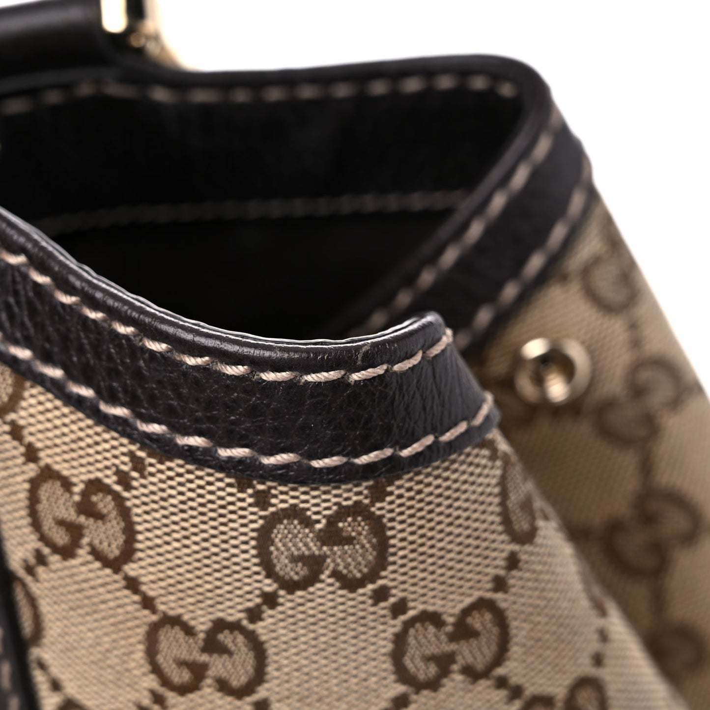 Monogram New Ladies Web Tote Dark Brown