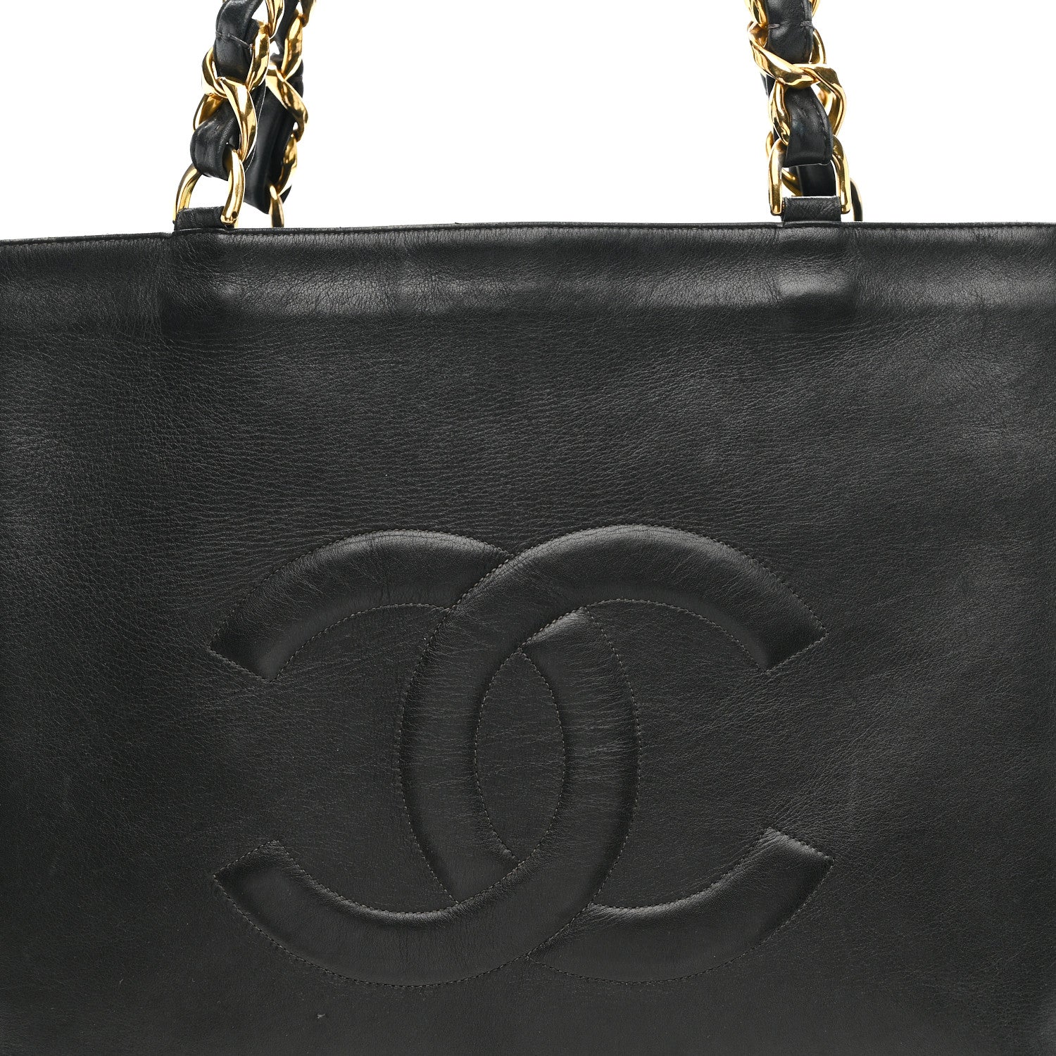 Chanel Lambskin CC Tote Black 9 of 13