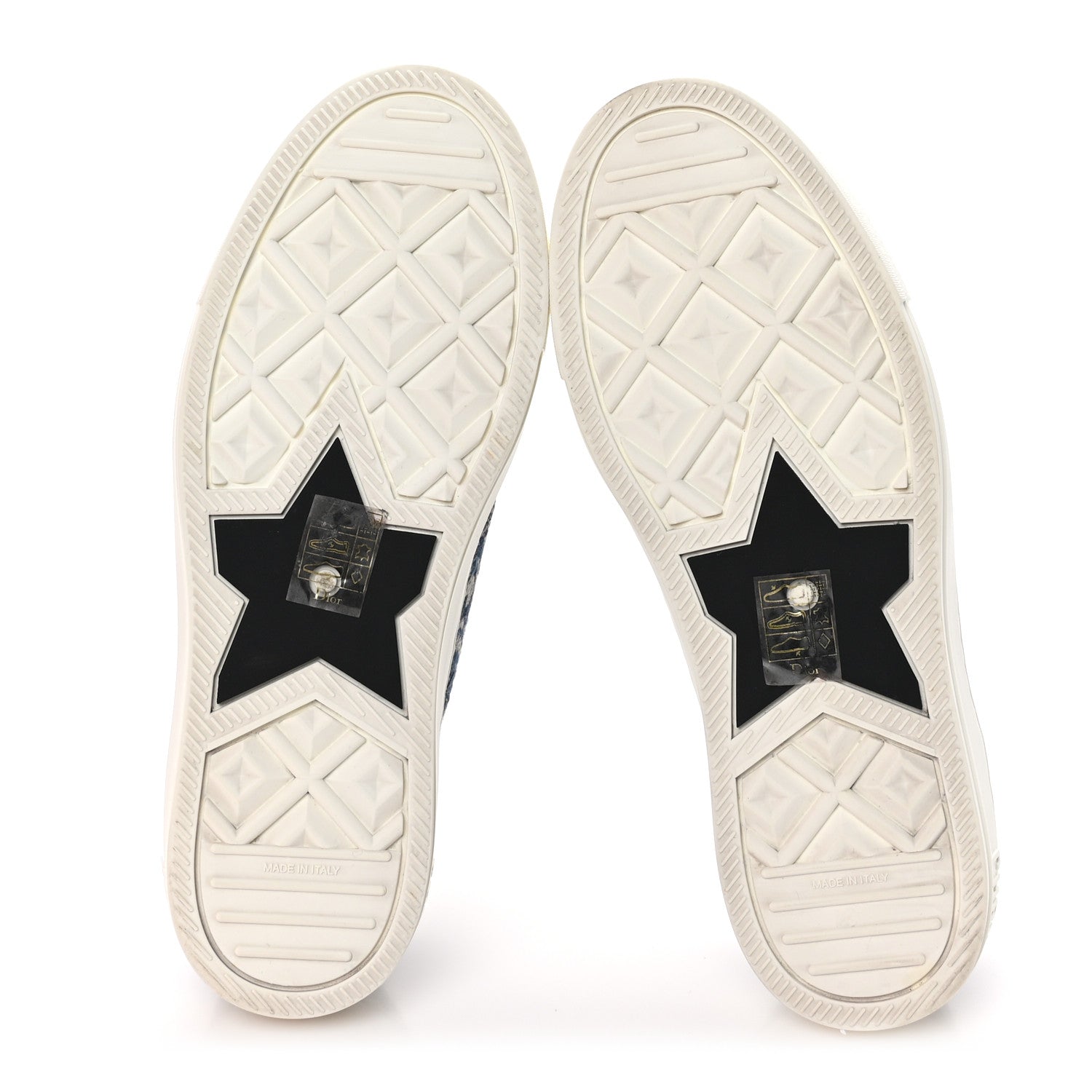 Christian Dior Denim Brocart Embroidered Walk'N'Dior Low Top Sneakers 37 Duck Blue 5 of 9