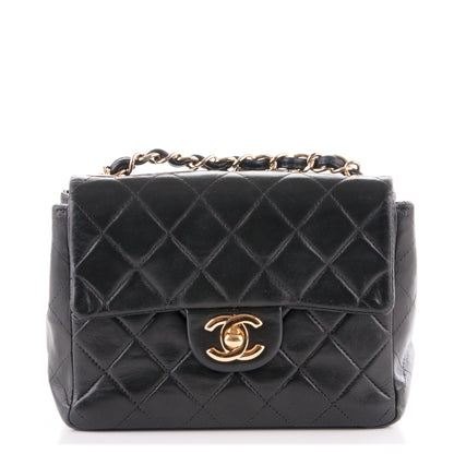 Chanel Lambskin Quilted Mini Square Flap Black 1 of 5