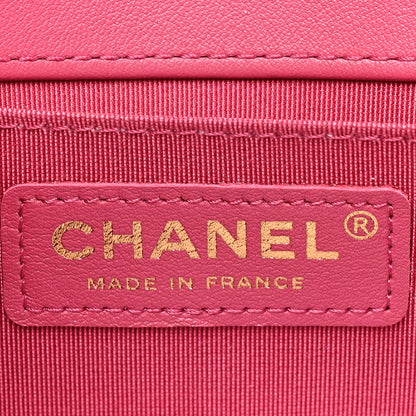Chanel Lambskin Tweed Quilted Small Boy Flap Dark Pink 6 of 9