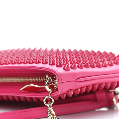 Christian Louboutin Calfskin Spikes Loubiposh Chain Clutch Fuchsia 11 of 11