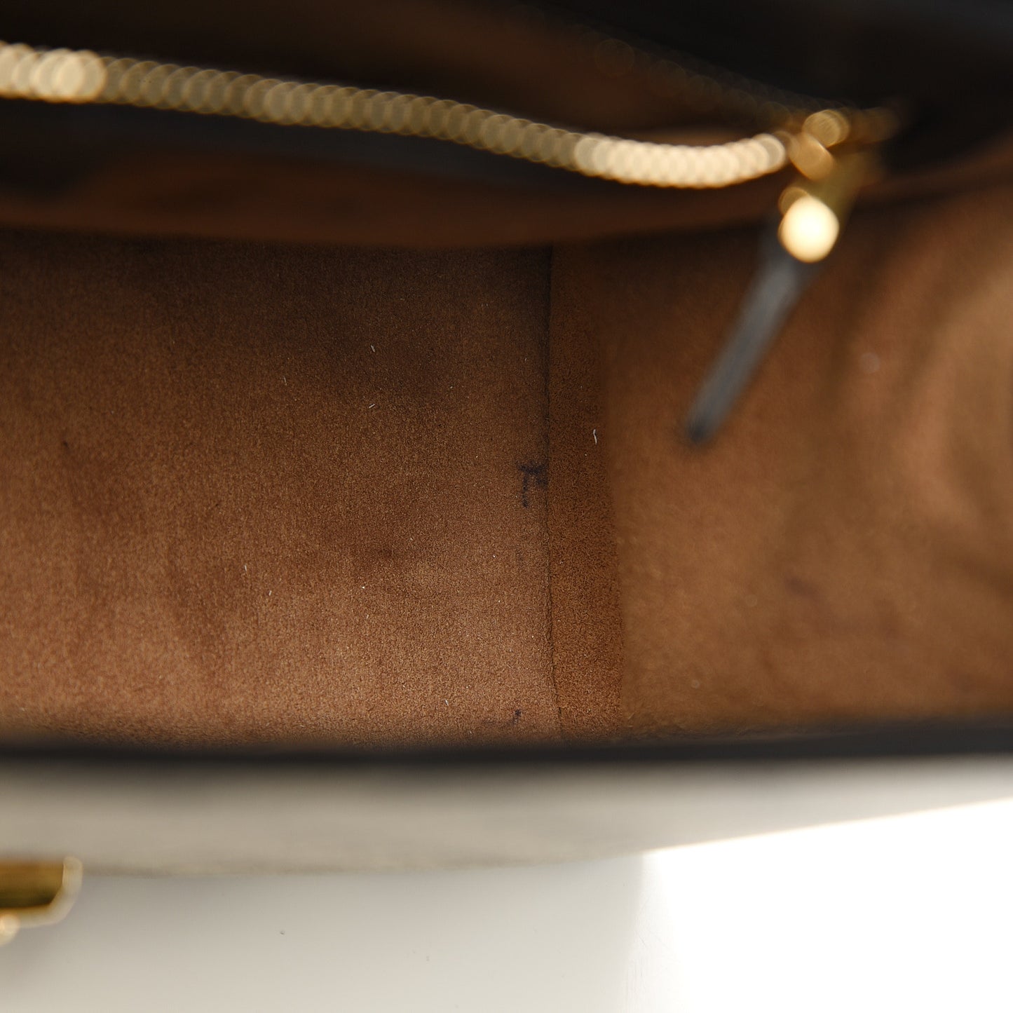 GG Supreme Monogram Calfskin Medium Padlock Shoulder Bag Beige Black Cuir