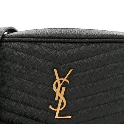 Saint Laurent Grain De Poudre Matelasse Monogram Mini Lou Camera Bag Black 8 of 10