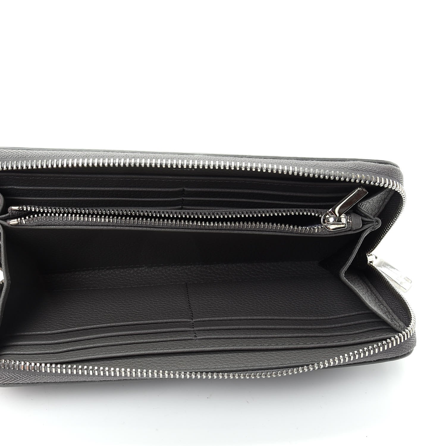 Christian Dior HOMME Grained Calfskin Zipped Wallet Grey 5 of 7