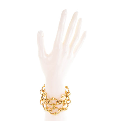 Chanel CC Medallion Chain Bracelet Gold 3 of 5