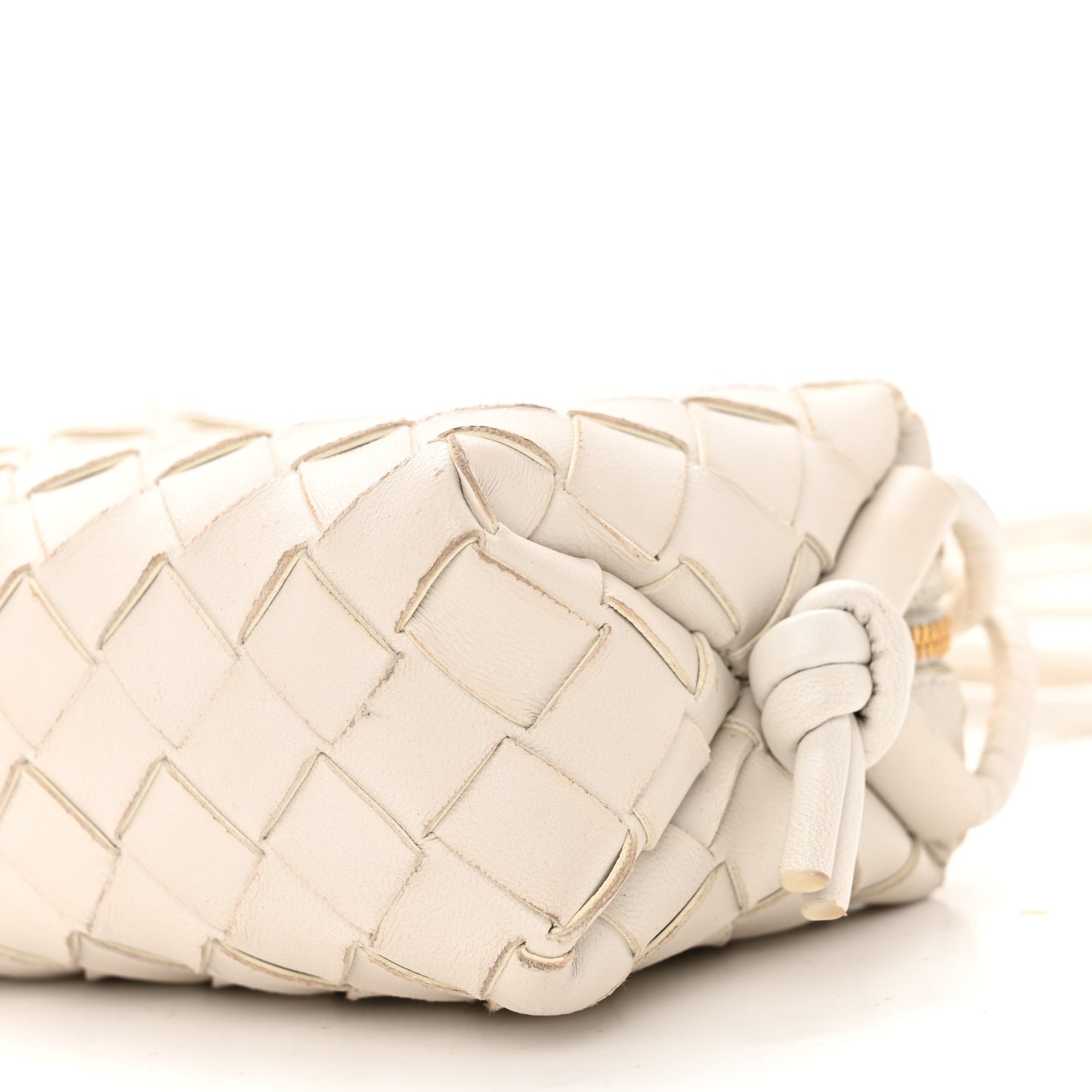 Nappa Intrecciato Candy Loop Camera Bag White