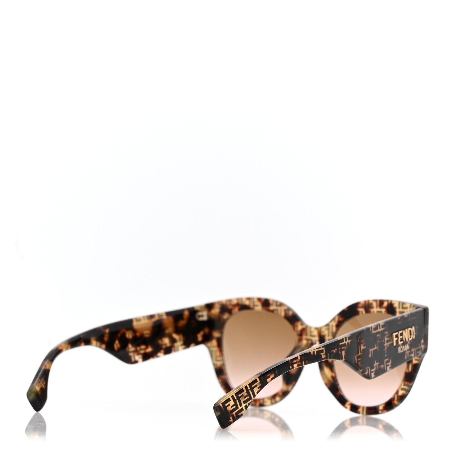 Fendi Acetate Fendi Roma Cat Eye Sunglasses FF 0435/S Havana 4 of 7