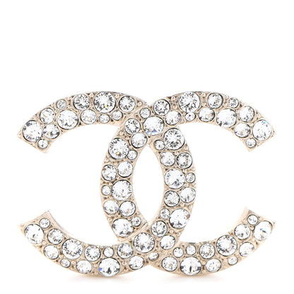 Chanel Crystal Palais Garnier CC Brooch Gold 1 of 5