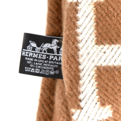 Hermes Wool Cashmere Avalon Pillow PM Ecru Camel 3 of 3