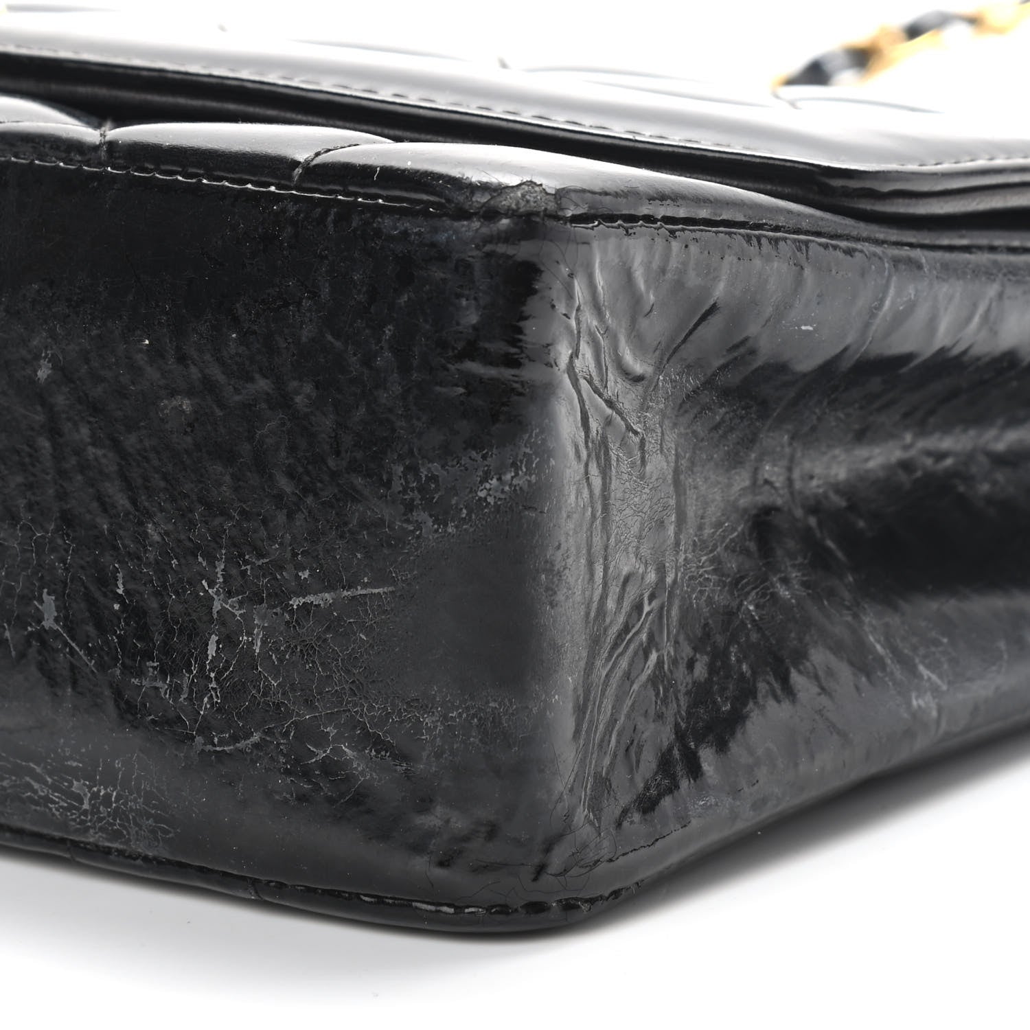 Chanel Patent Quilted Medium Single Flap Bag Black 10 of 22