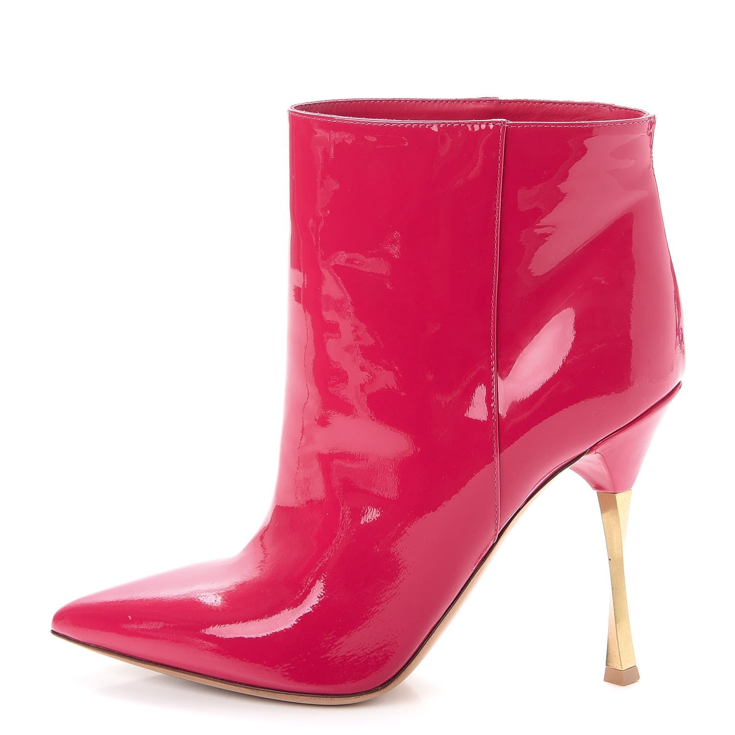 Valentino Garavani Patent Twist Heel 105mm Ankle Boots 38.5 Bouganville 1 of 10