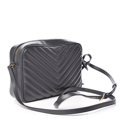 Saint Laurent Calfskin Matelasse Monogram Lou Camera Bag Dark Smog 3 of 9