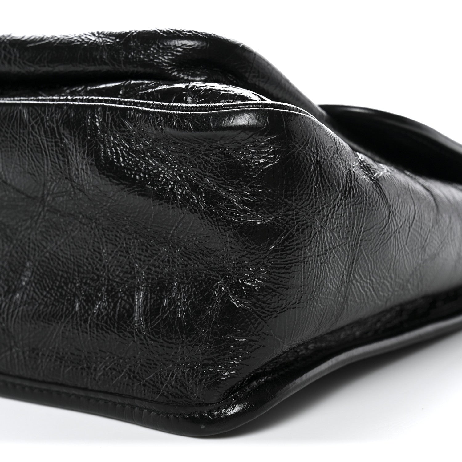 Saint Laurent Crinkled Calfskin Matelasse Monogram Medium Niki Chain Satchel Black 10 of 11