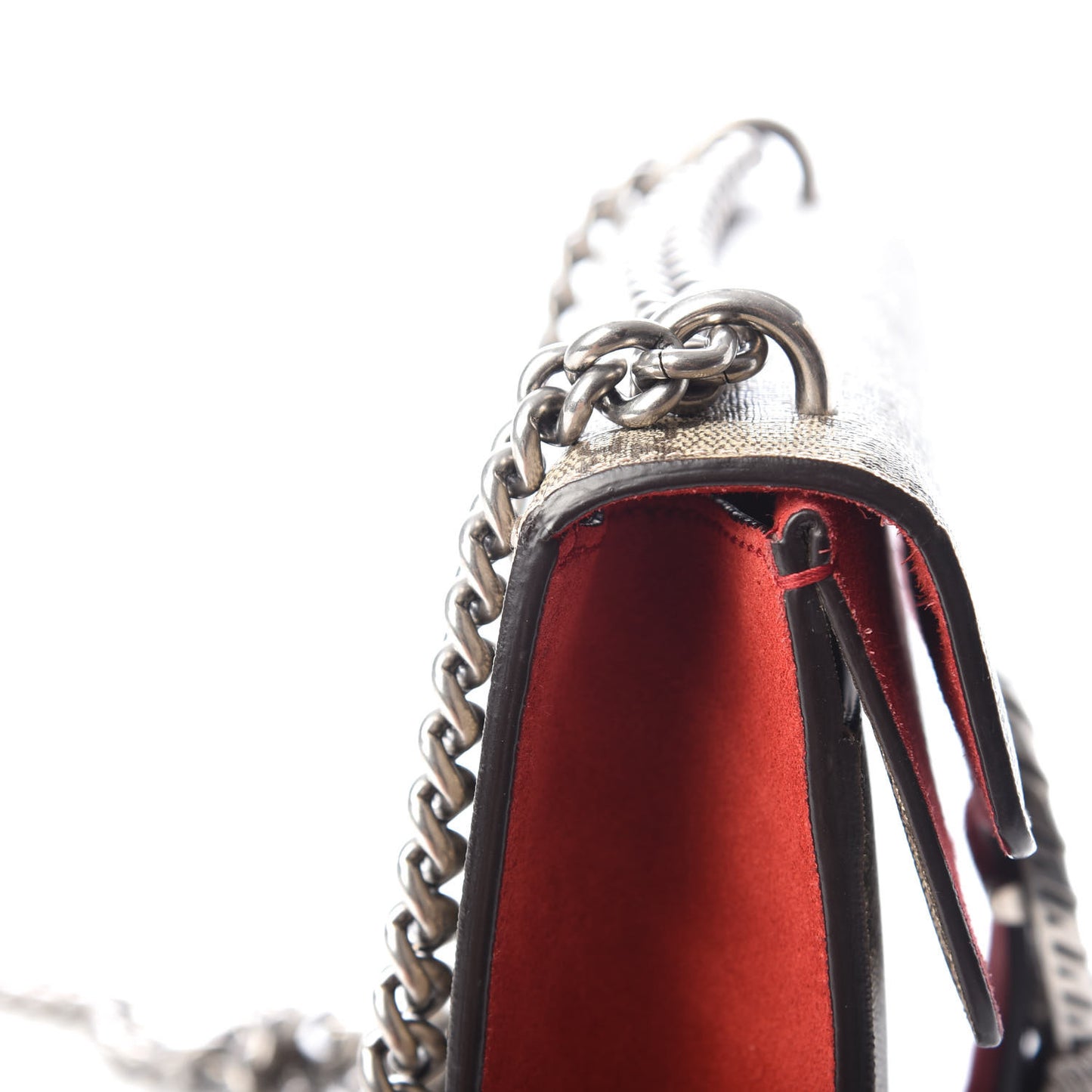 GG Supreme Monogram Mini Dionysus Shoulder Bag Hibiscus Red