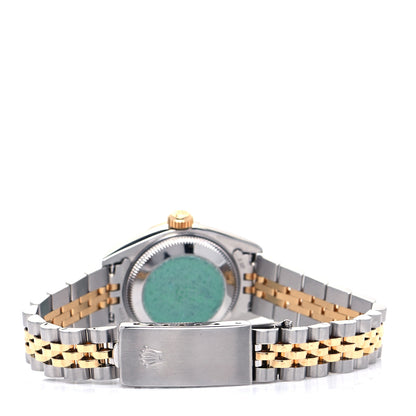 Rolex Stainless Steel 18K Yellow Gold Diamond 26mm Oyster Perpetual Datejust Watch White 79173 5 of 8