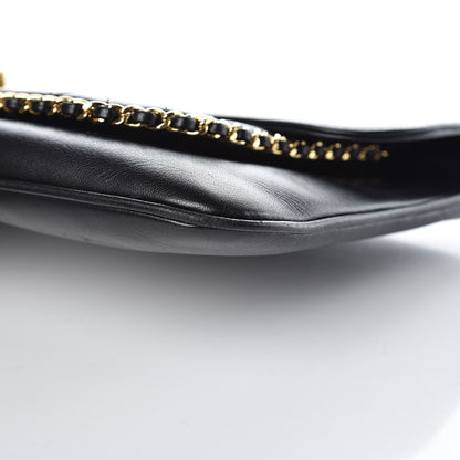 Chanel Lambskin Quilted CC Unchained Clutch Black 9 of 14
