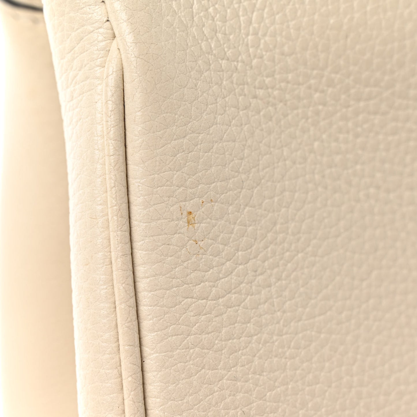 Grainy Calfskin Medium Zumi Top Handle Bag Mystic White