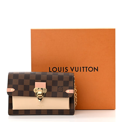 Louis Vuitton Damier Ebene Vavin Chain Wallet Creme 10 of 10
