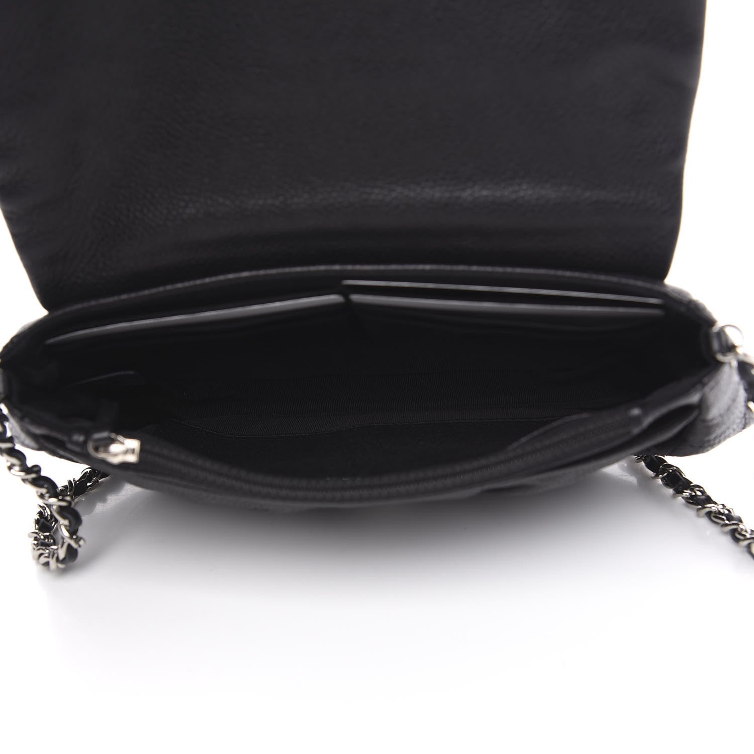 Chanel Caviar Half Moon Wallet On Chain WOC Black 5 of 13