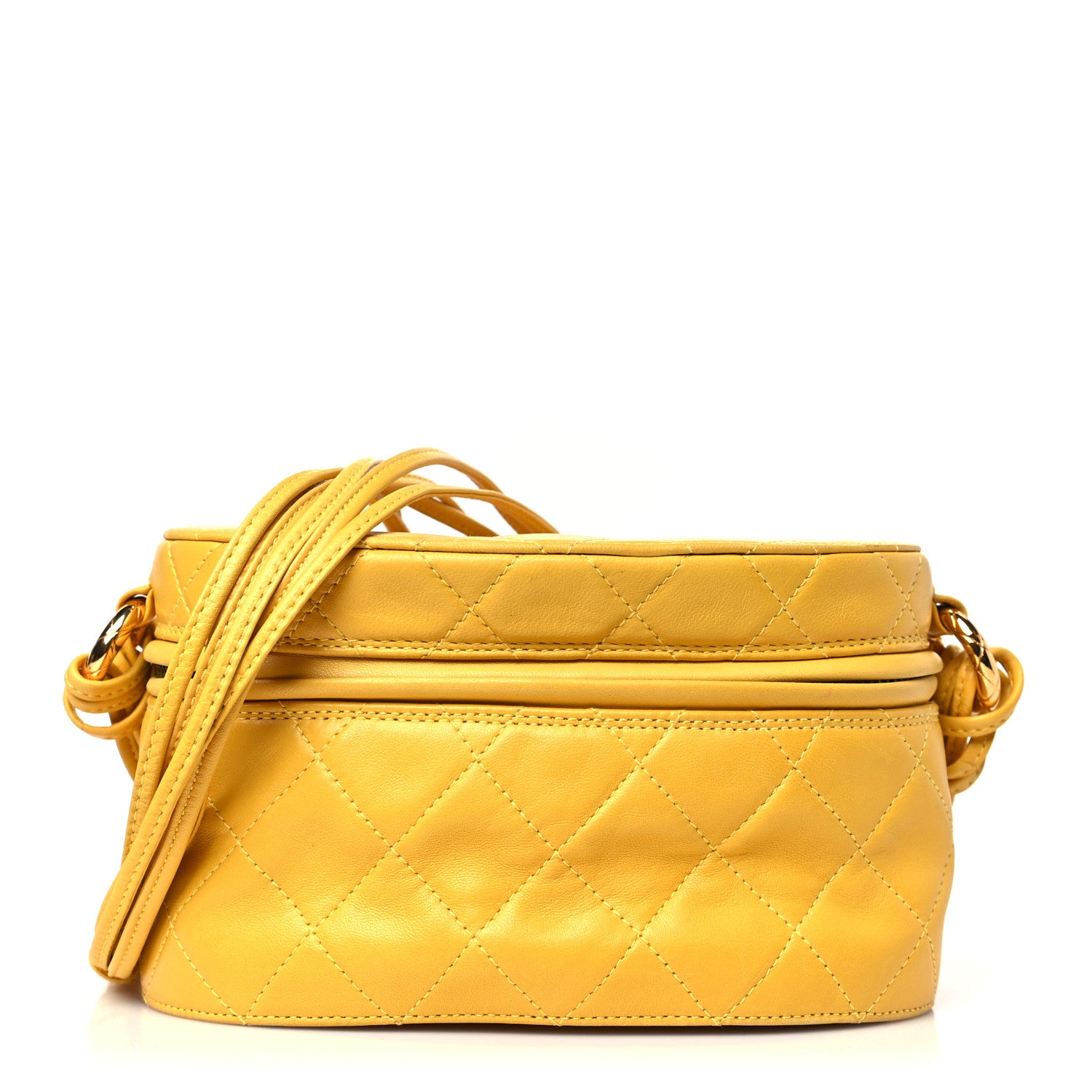 Chanel Lambskin Quilted Tassel Shoulder Bag Yellow 1 of 12