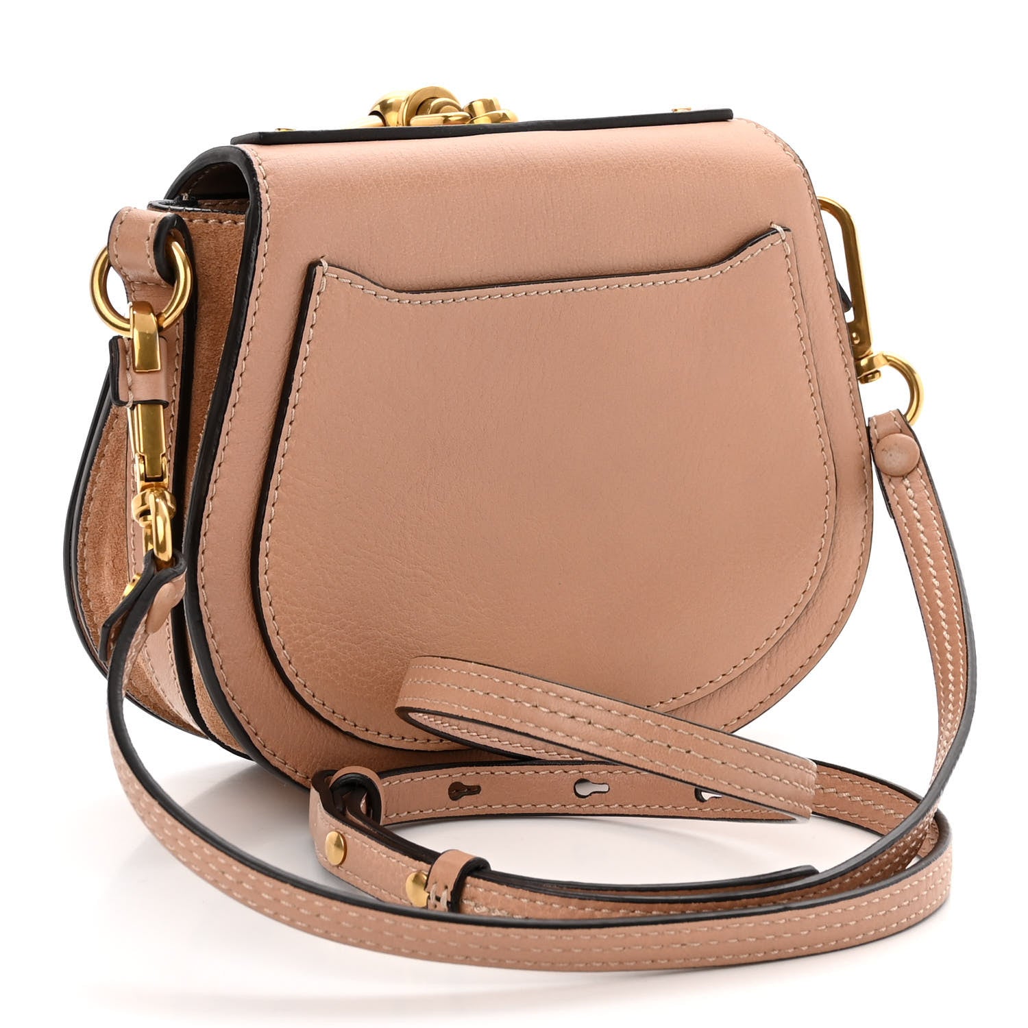 Chloe Calfskin Suede Small Nile Bracelet Bag Biscotti Beige 3 of 12