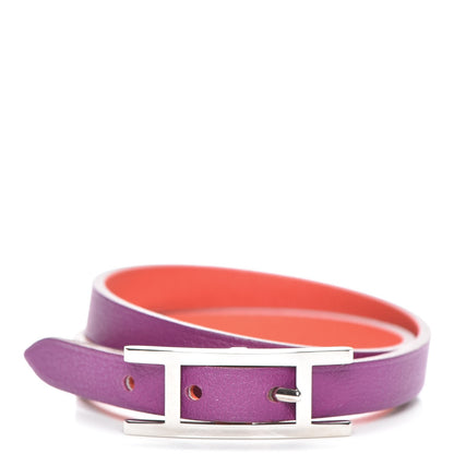 Hermes Swift Behapi Double Tour Bracelet XS Anemone Capucine 1 of 8