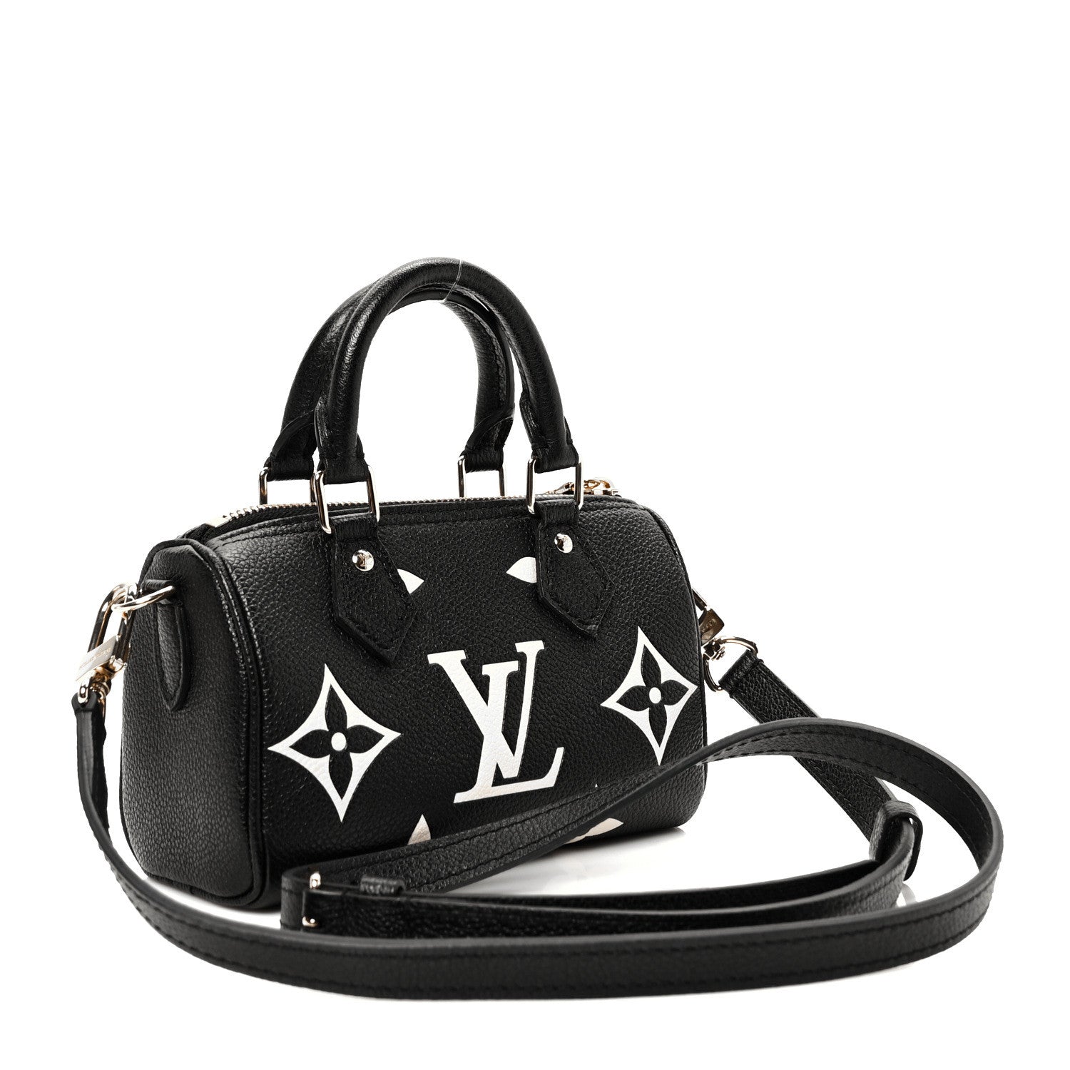 Louis Vuitton Empreinte Monogram Giant Nano Speedy Black Beige 2 of 8