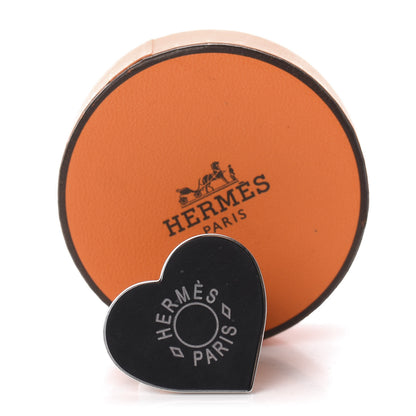 Hermes Palladium Coeur Scarf Ring Black 3 of 3