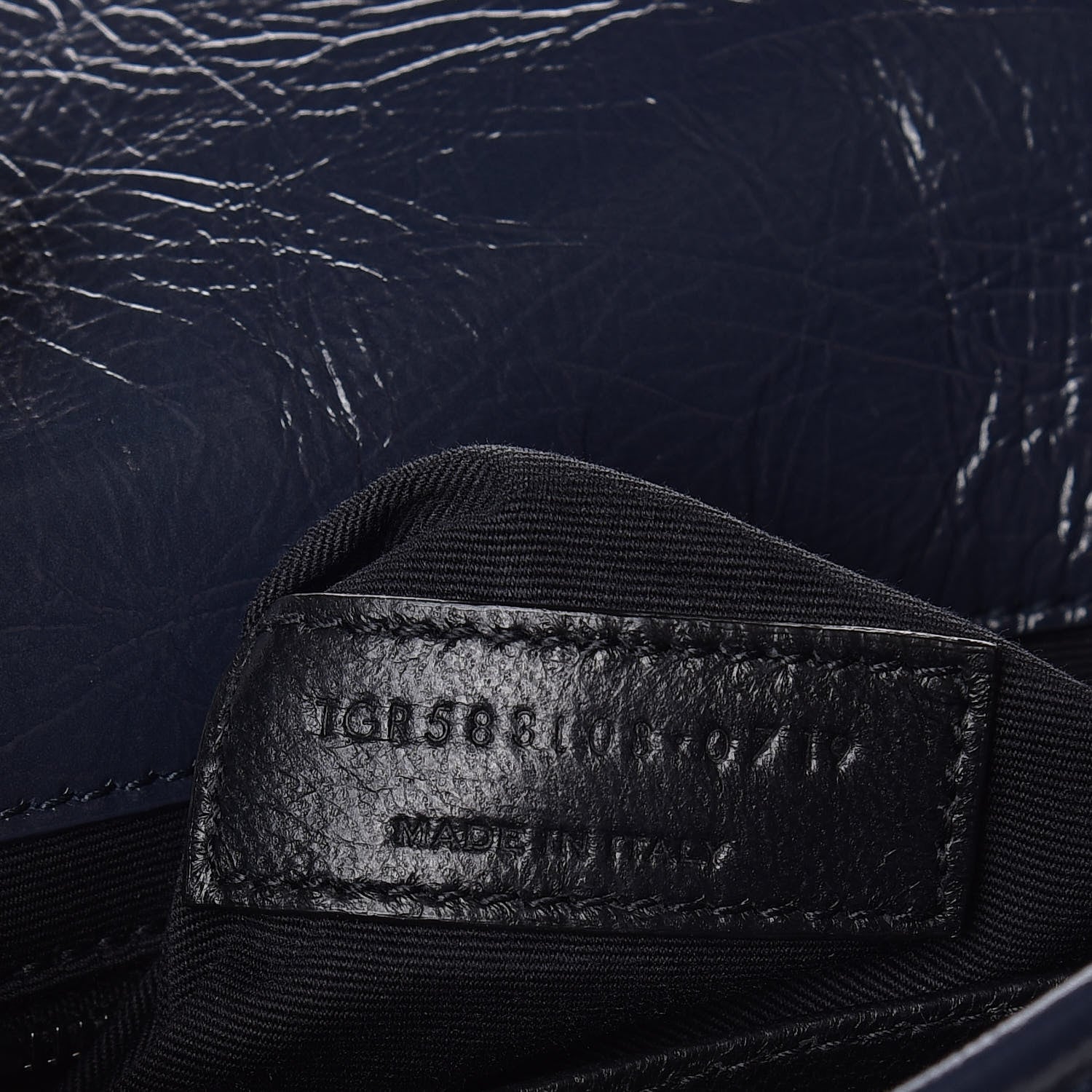 Saint Laurent Crinkled Calfskin Matelasse Monogram Niki Chain Wallet Deep Marine 8 of 10
