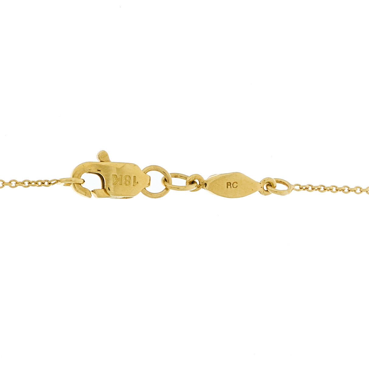 Roberto Coin 18K Yellow Gold Diamond Tiny Treasures Initial H Pendant Necklace 6 of 7