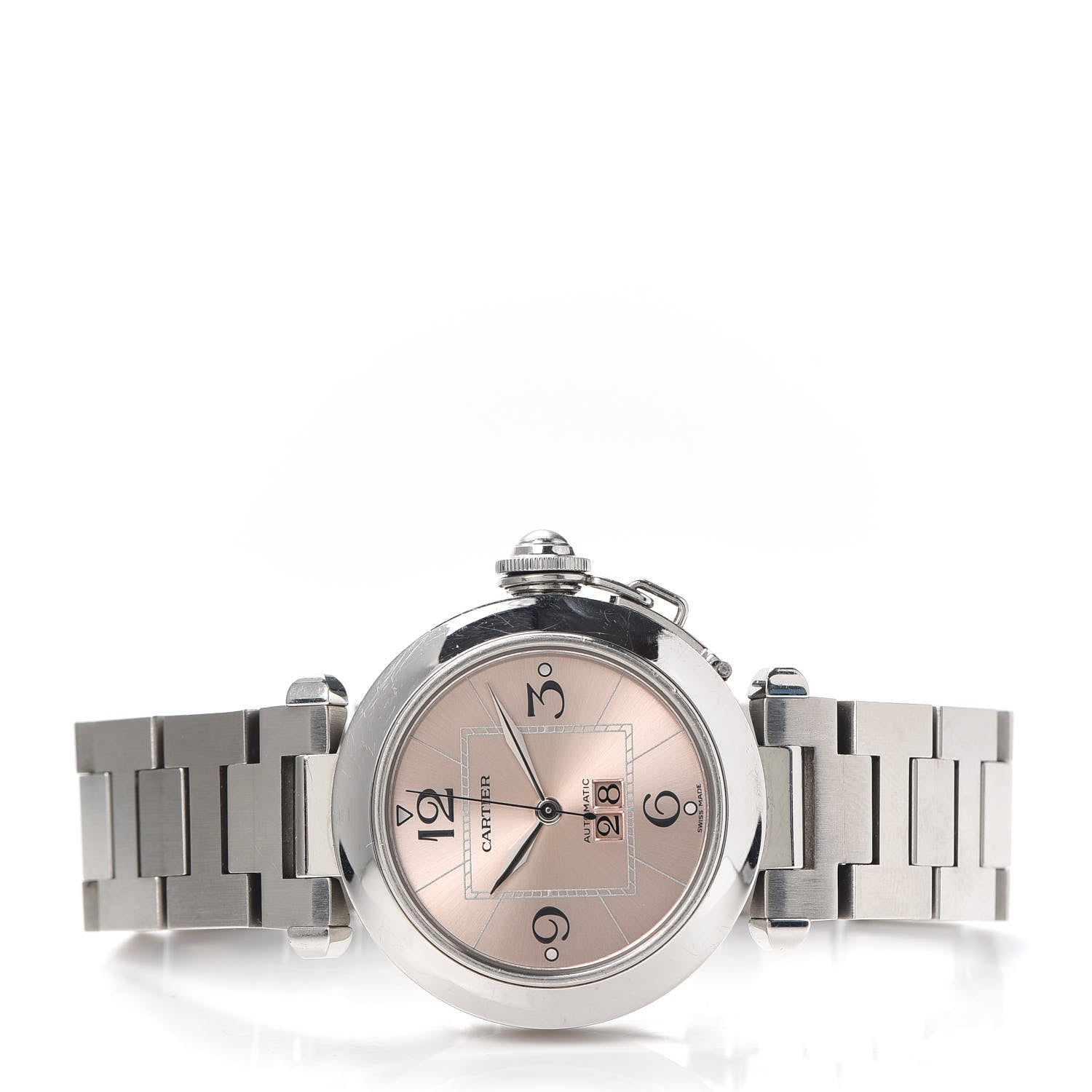 Cartier Stainless Steel 35mm Pasha C Big Date Automatic Watch Pink 2 of 5