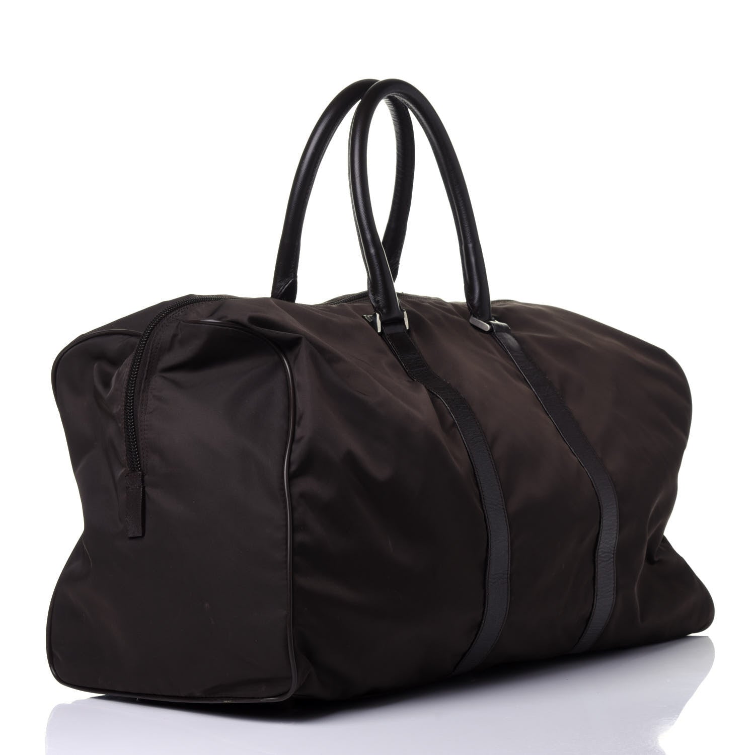 Prada Tessuto Nylon Saffiano Duffle Moro 2 of 11