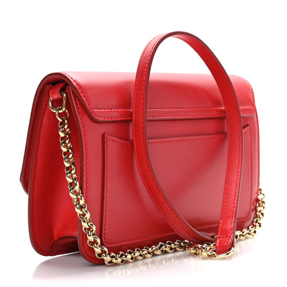 Chloe Calfskin Suede C Clutch With Chain Plaid Red 3 of 9