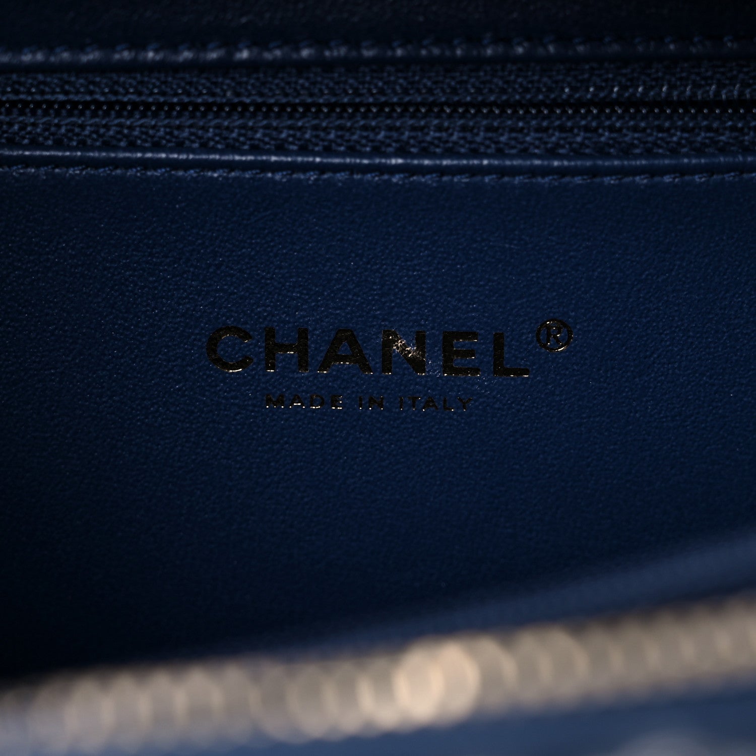 Chanel Tweed Snakeskin Quilted Medium CC Filigree Vanity Case Dark Navy 6 of 12