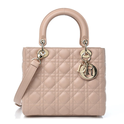 Christian Dior Lambskin Cannage Medium Lady Dior Light Pink 1 of 7