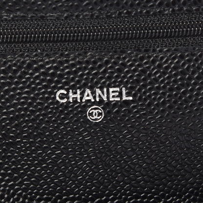 Chanel Caviar Quilted Wallet On Chain WOC Black 6 of 12