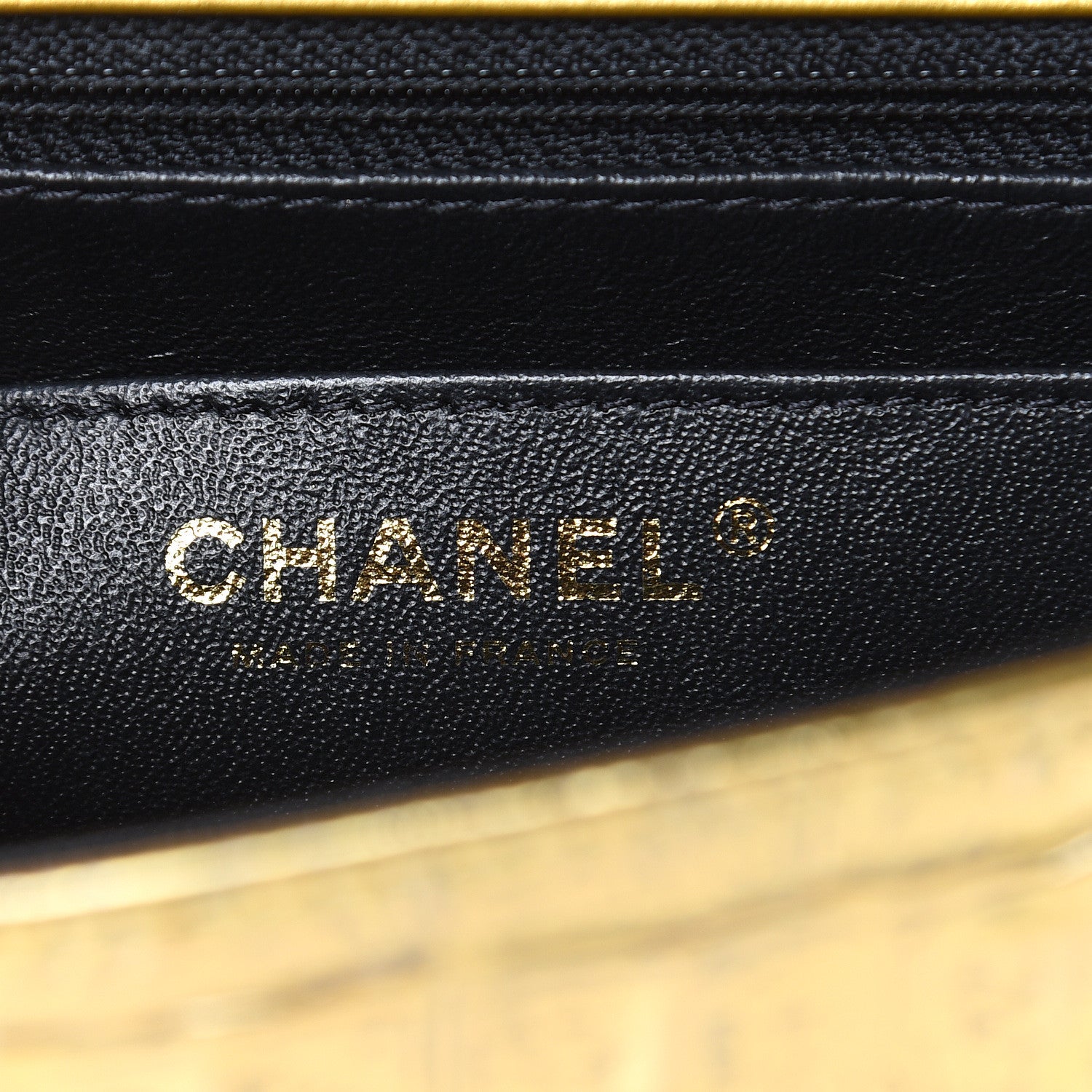 Chanel Metallic Calfskin Crocodile Embossed Cocodile Rectangular Mini Flap Gold 6 of 13
