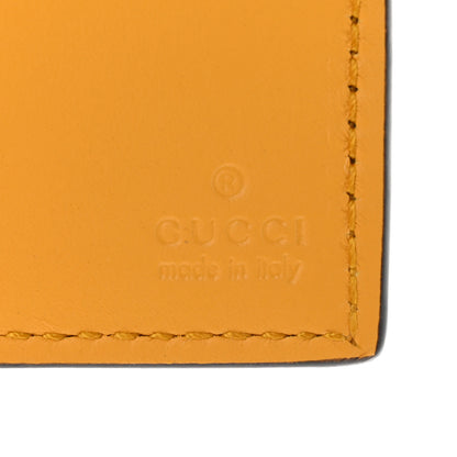 Gucci Calfskin Embossed Tiger Bi-Fold Wallet Yellow 6 of 13