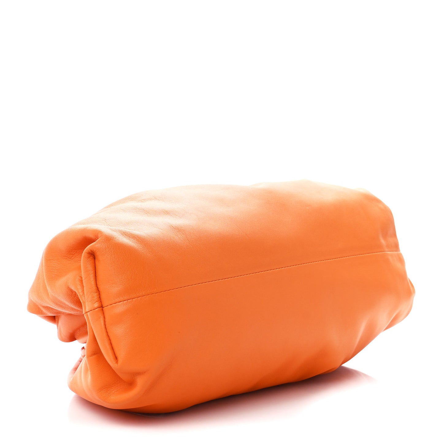 Smooth Butter Calf The Pouch Oversized Clutch Burnt Orange
