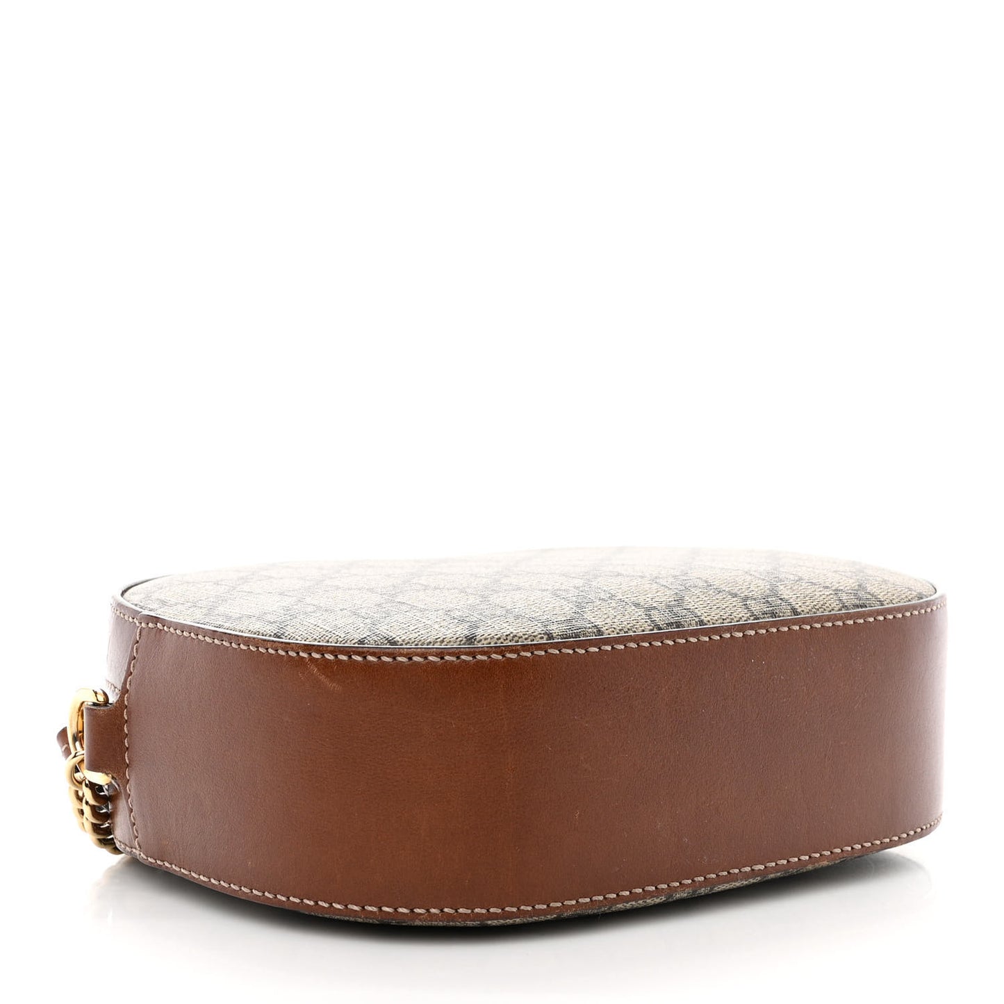 GG Supreme Monogram Cuoio Toscano Mini Chain Shoulder Bag Beige Ebony Cuir