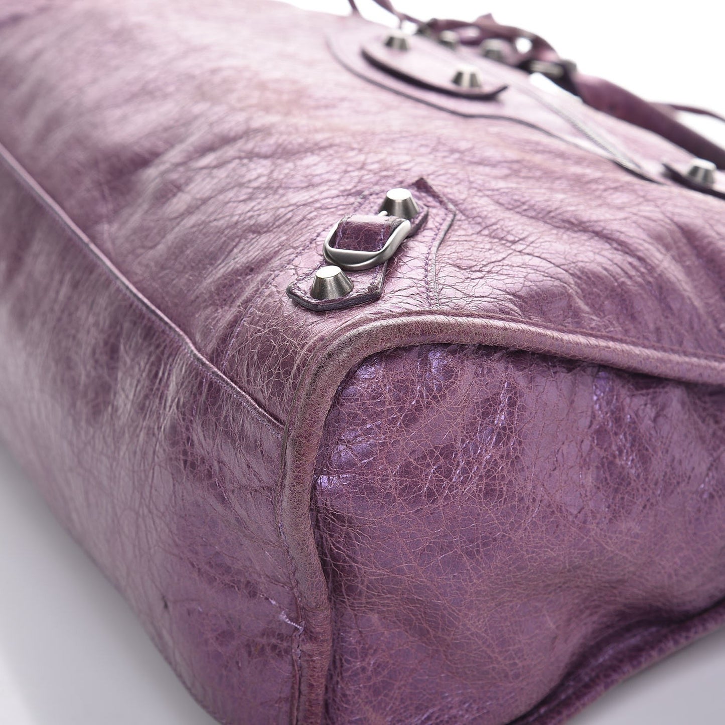 Agneau Classic Hardware City Metallic Purple