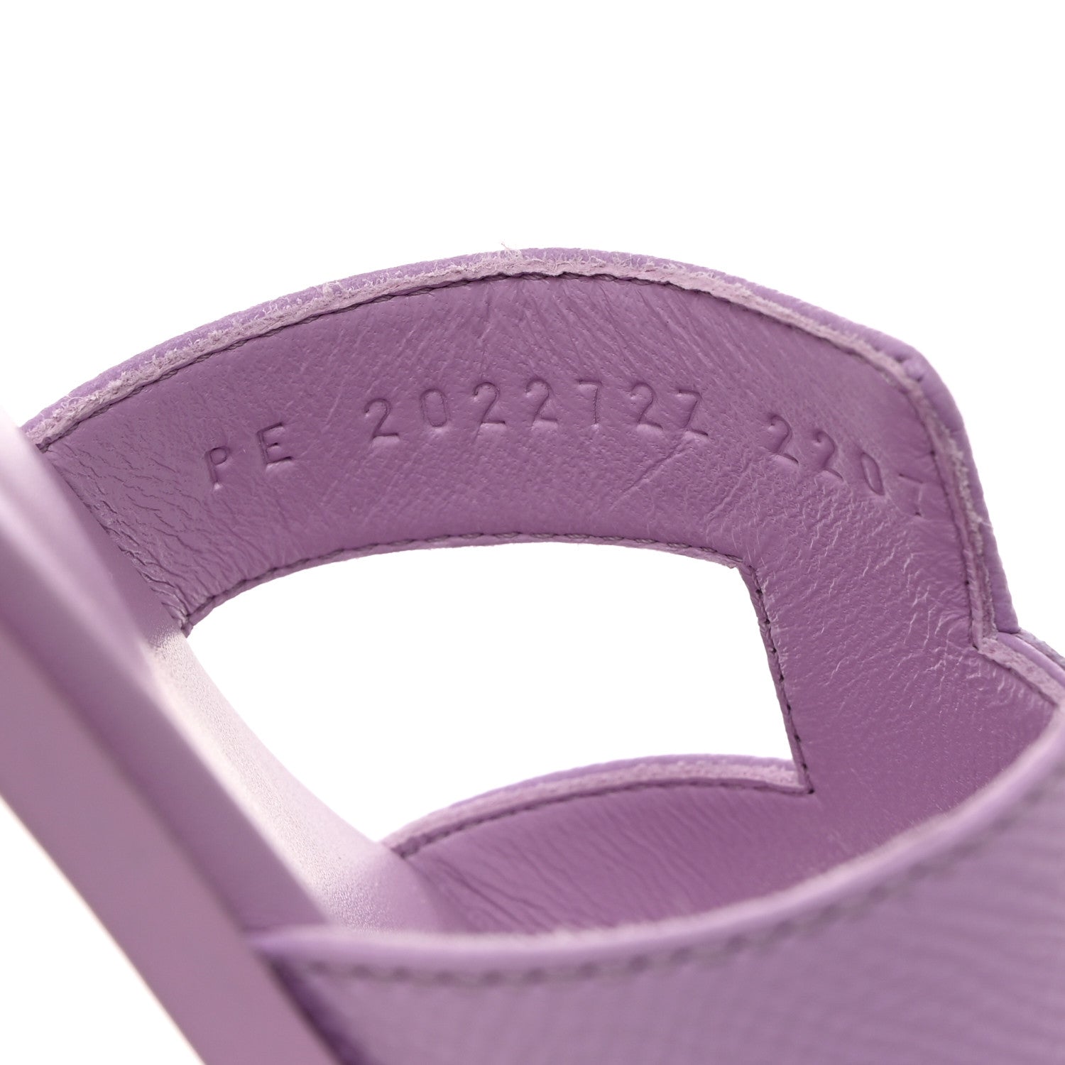 Hermes Epsom Oran Sandals 37.5 Violet Amethyste 7 of 9