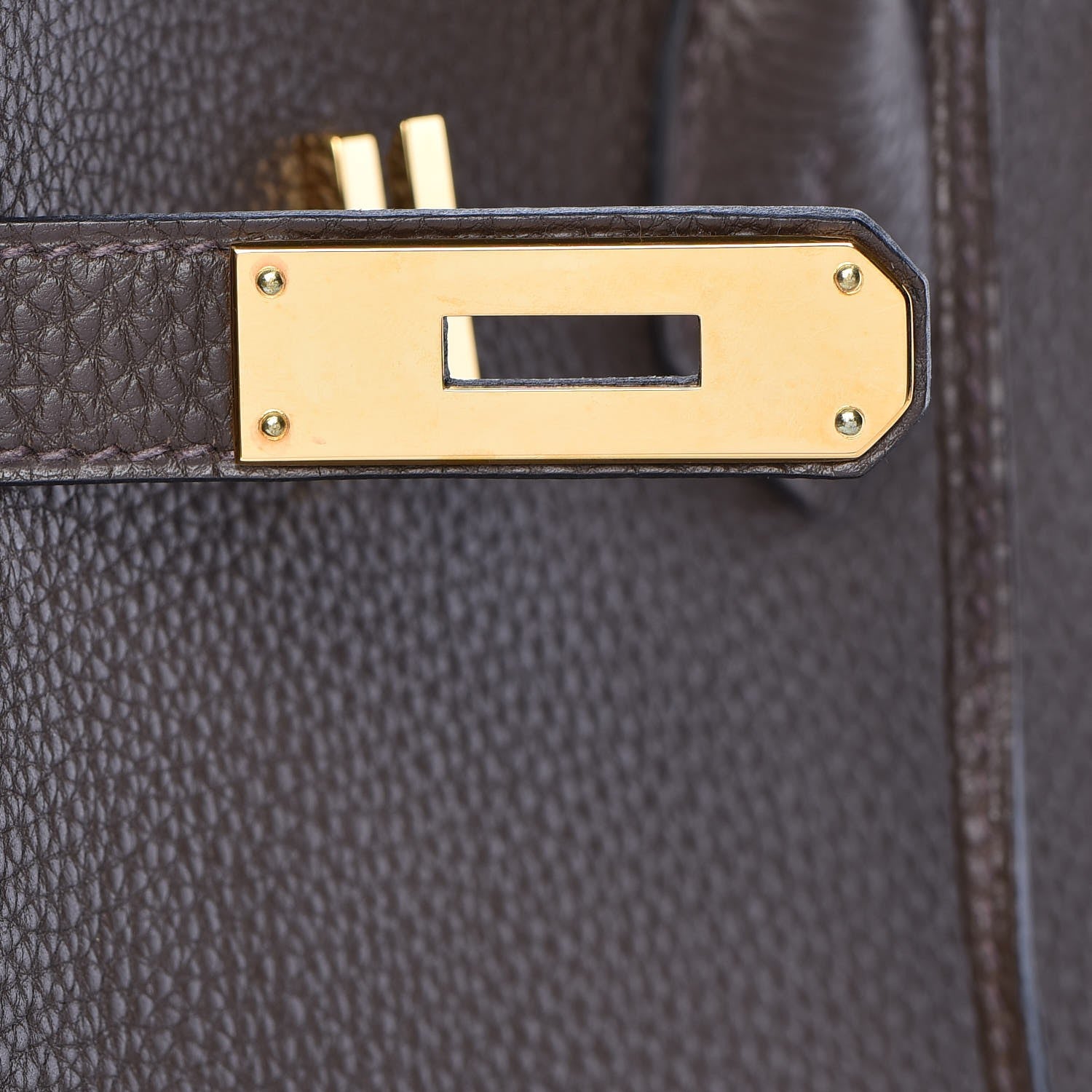 Hermes Togo Horseshoe Birkin 35 Chocolate Etoupe 26 of 35
