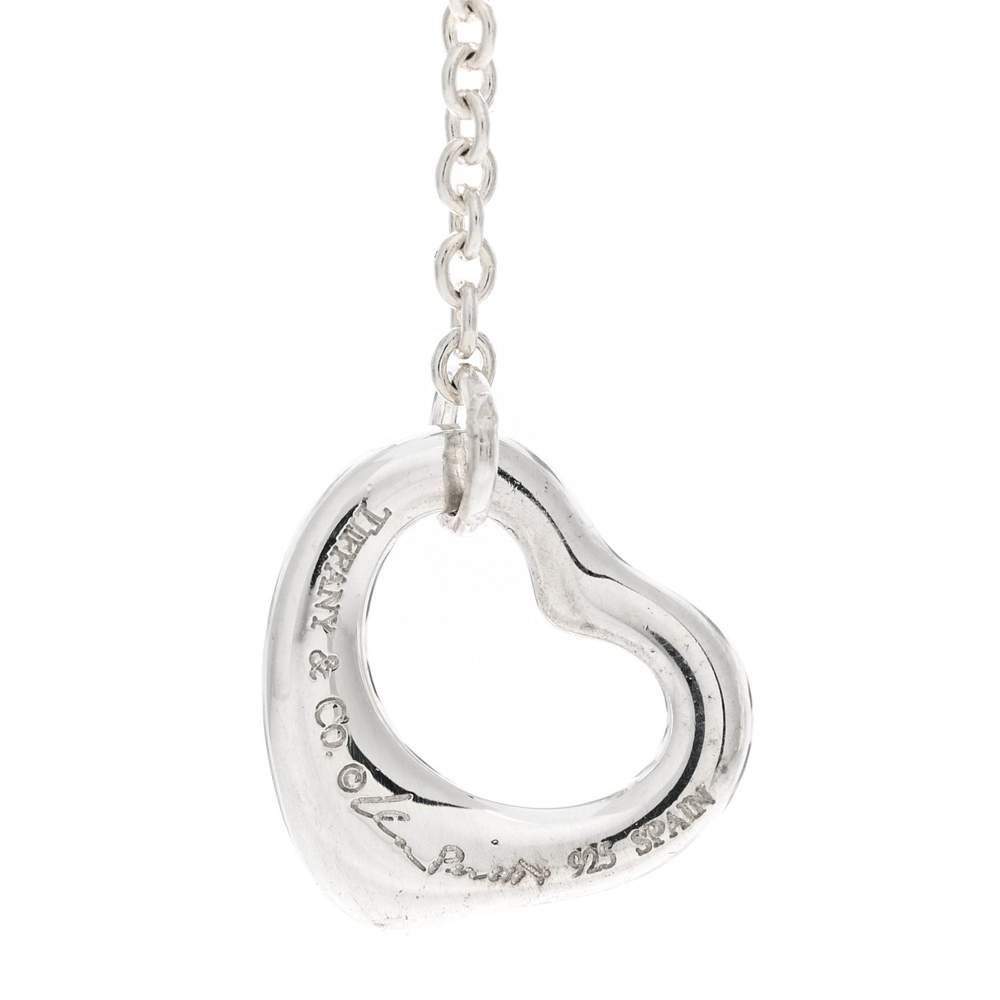 Sterling Silver Elsa Peretti Open Heart Drop Earrings